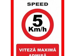 Placuta maximum speed 5 km la ora viteza maxima admisa